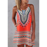 Lloopyting Vestido de Verano sin Mangas con Cuello en V para Mujer, Sexy, Mini Falda de Playa