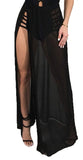 ADDRUALI0 Sexy - Falda de Malla Transparente para Mujer, Maxi, Falda, Vestido de Bikini