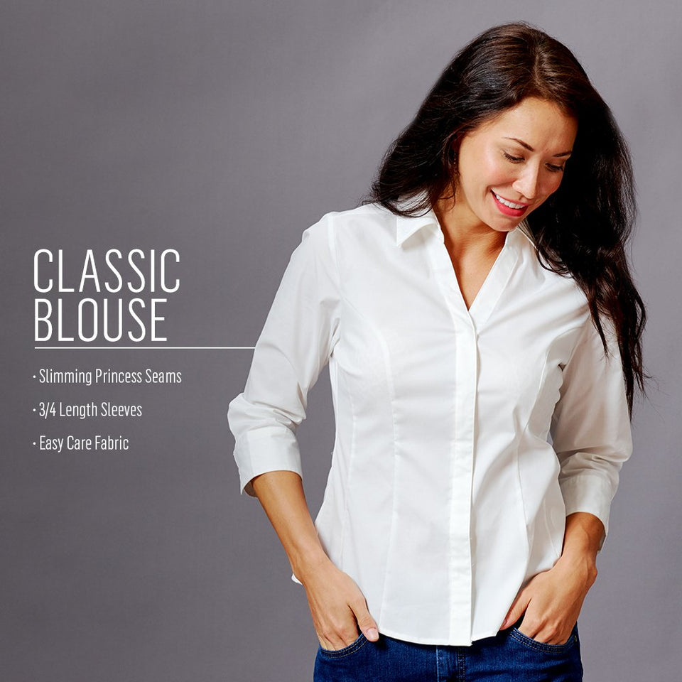 Riders by Lee índigo Camisa Tejida de Manga 3/4 de fácil Cuidado para Mujer