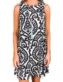 Zantec Vestido Flojo, Suelto, impresión para Las Mujeres, Vestido Largo de la Rodilla de la Falda para la Primavera Verano