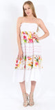 B07D1BSVT8 Falda/Vestido Estampado Floral con Encaje -Village Venture - Fresca y Casual 100% Algodón (Unitalla, Naranja) Mod 150
