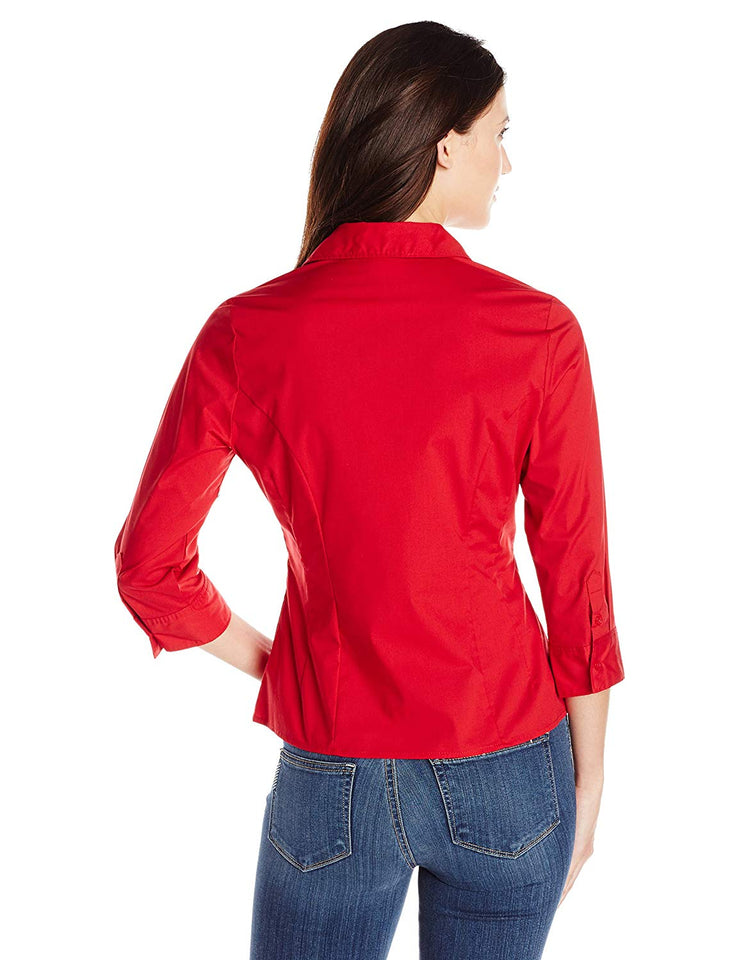 Riders by Lee índigo Camisa Tejida de Manga 3/4 de fácil Cuidado para Mujer